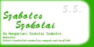 szabolcs szokolai business card